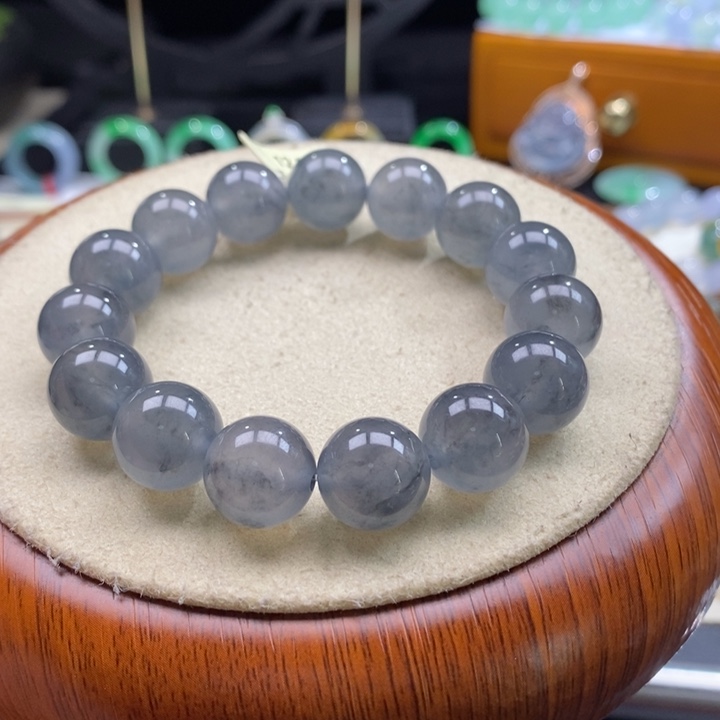 翡翠吊坠(不含链)未镶嵌翡翠黑冰手串卡13+