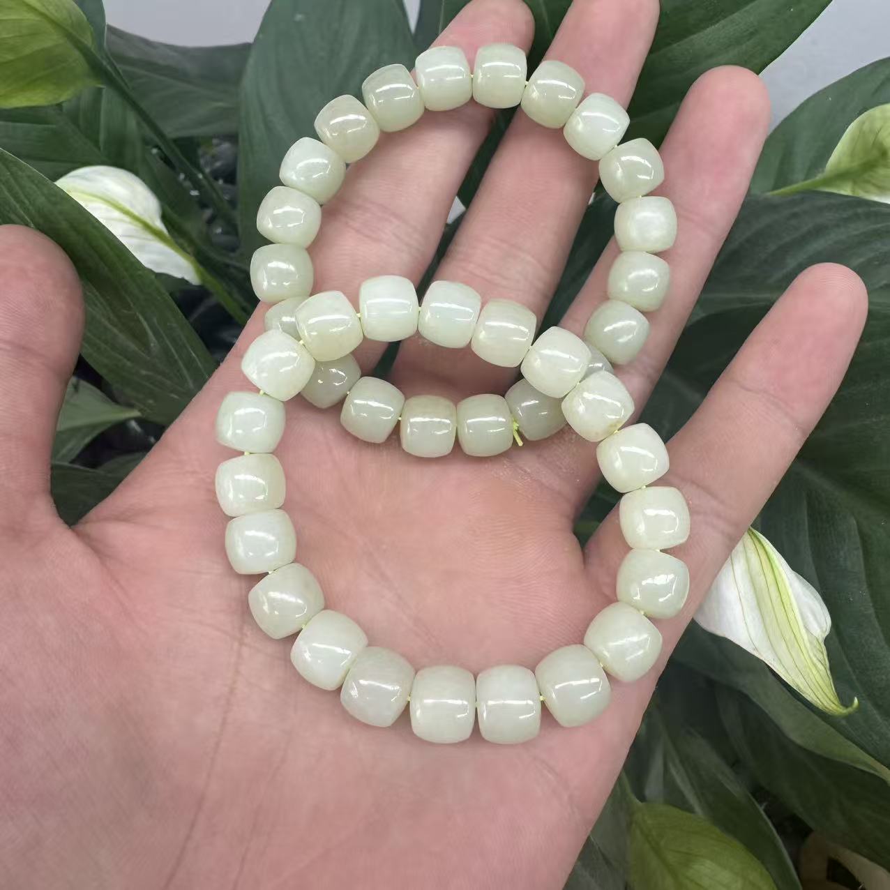 【老李严选】和田玉晴水卡10左右手串 拍一发一多样性发其一D485