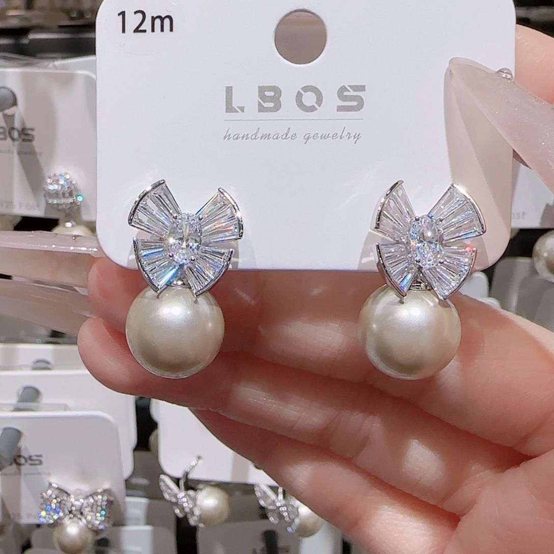 锆石铜合金925银耳环