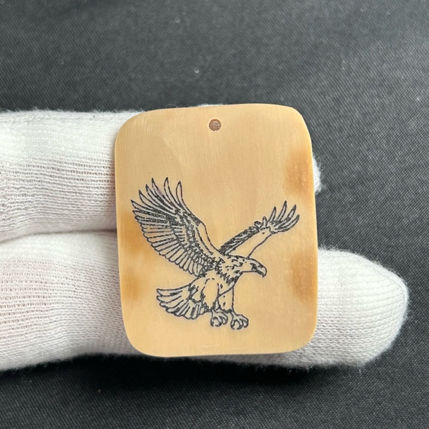 H22571 大鹏展翅 只做天然猛犸牙