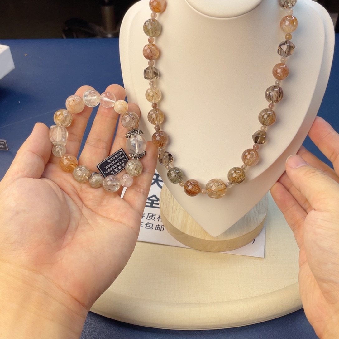 水晶手链银S925镶嵌