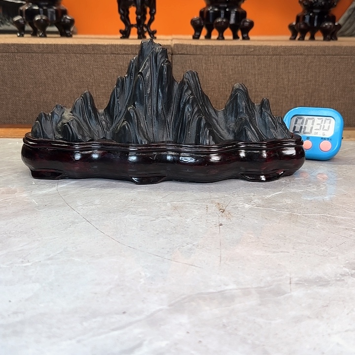 茶宠大*奇石茶宠鱼缸文房摆件 