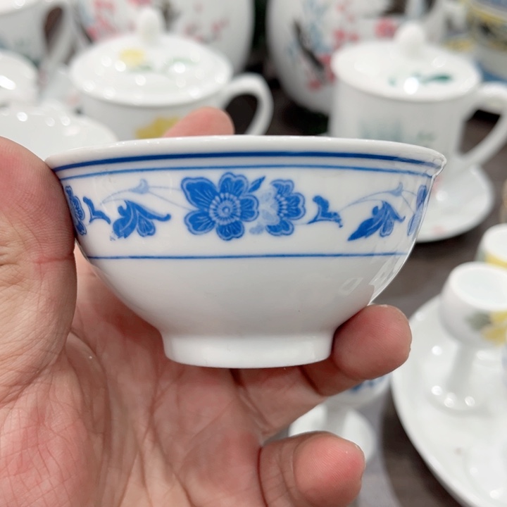 壶釉下五彩的瓷器和瓷器