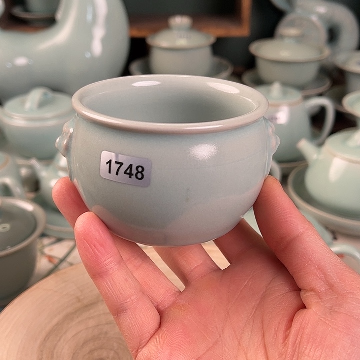 杯1748 青鸾汝瓷汝州发货微瑕