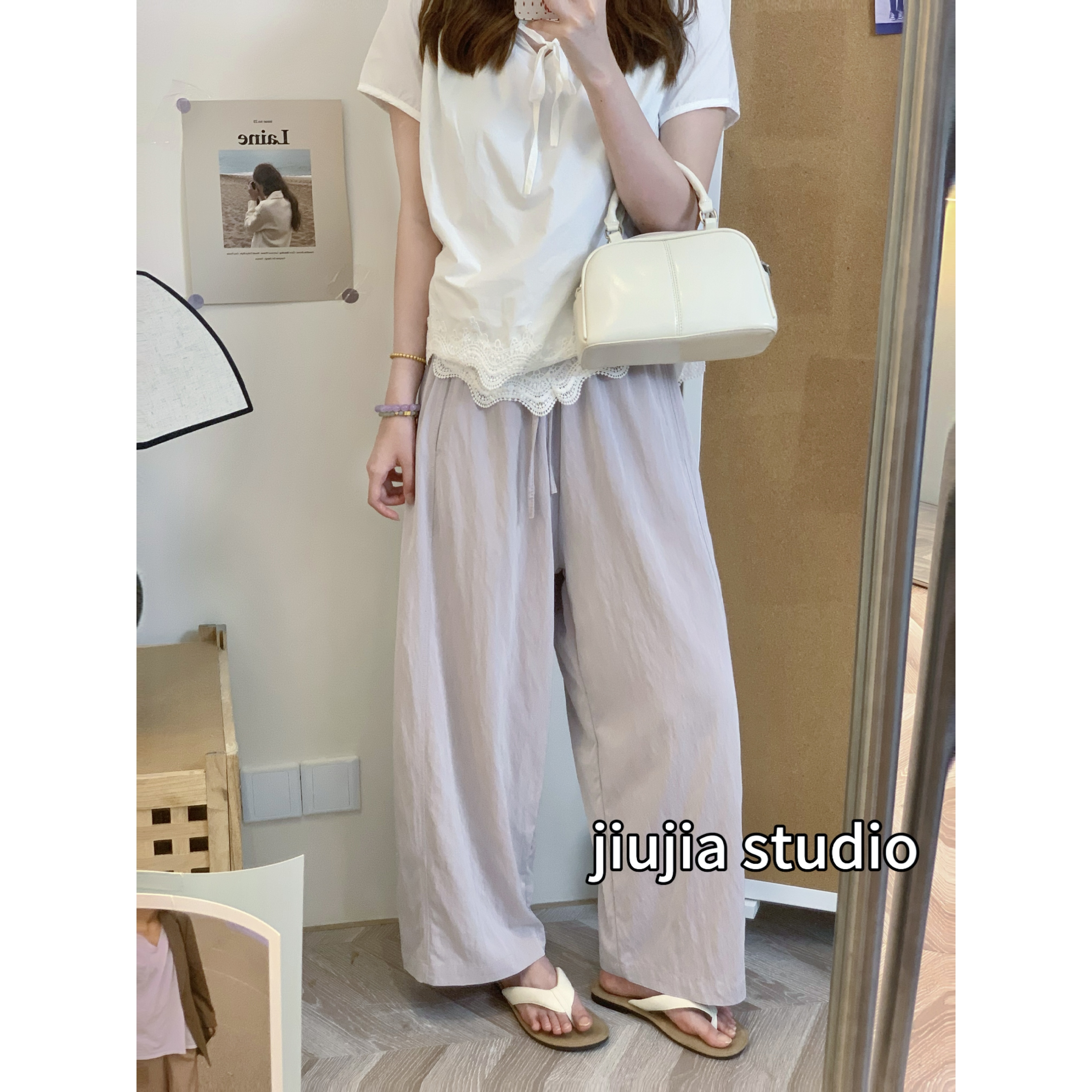 九佳【凉凉裤】随性舒适慵懒显瘦高级感斜纹西装裤顶面料休闲西裤