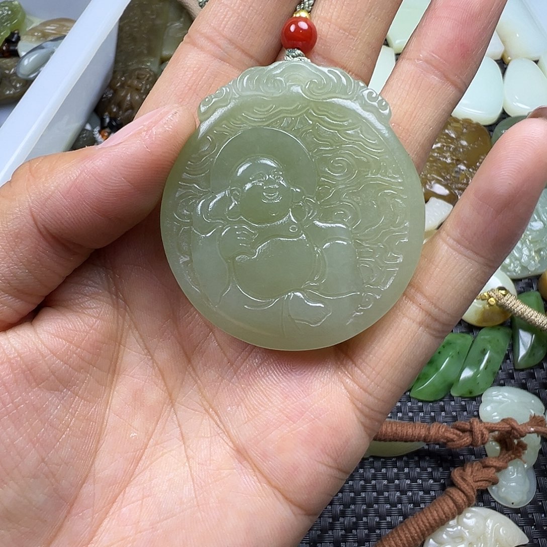 和田玉未镶嵌吊坠(不含链)