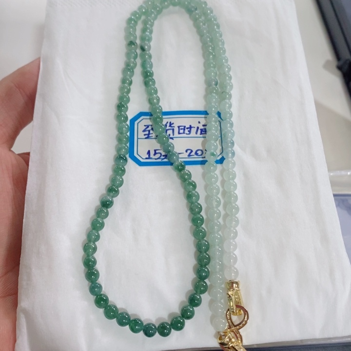 未镶嵌定制翡翠缅甸翡翠a货渐变飘花手链项链卡4.3