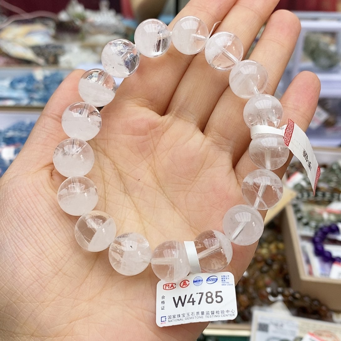 水晶手链未镶嵌W4785 白幽灵 13m+