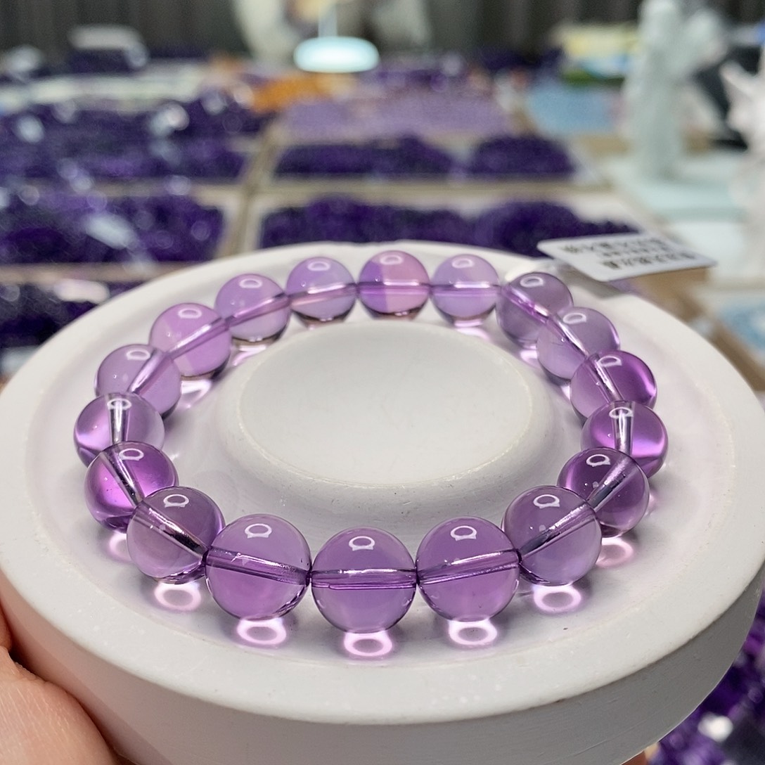 未镶嵌手链水晶巴西紫水晶10M