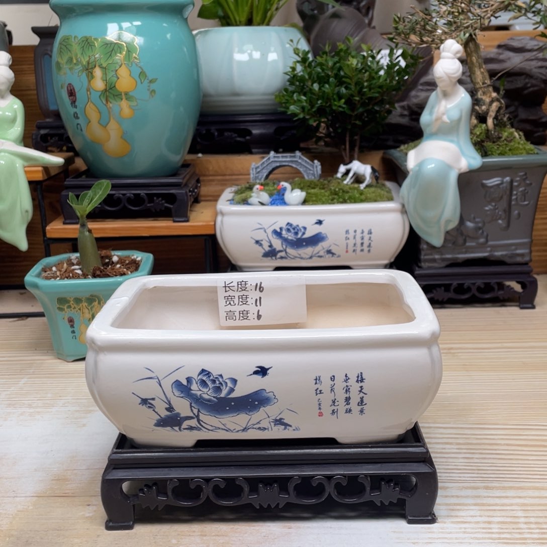 紫砂花盆陶瓷艺术花盆陶瓷