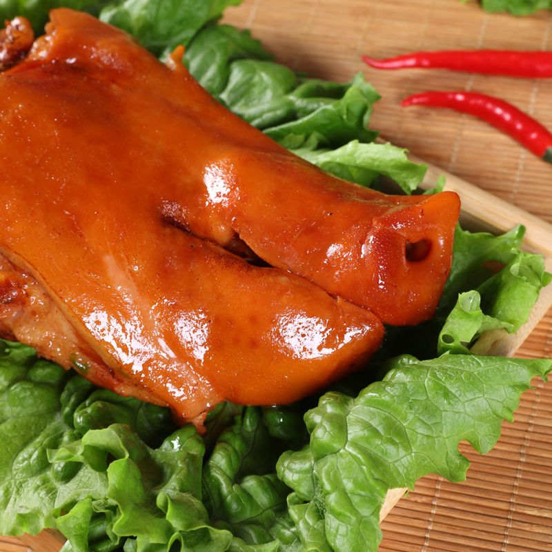 （买一送一）到手2斤五香猪头肉即食真空下酒菜500克*2袋