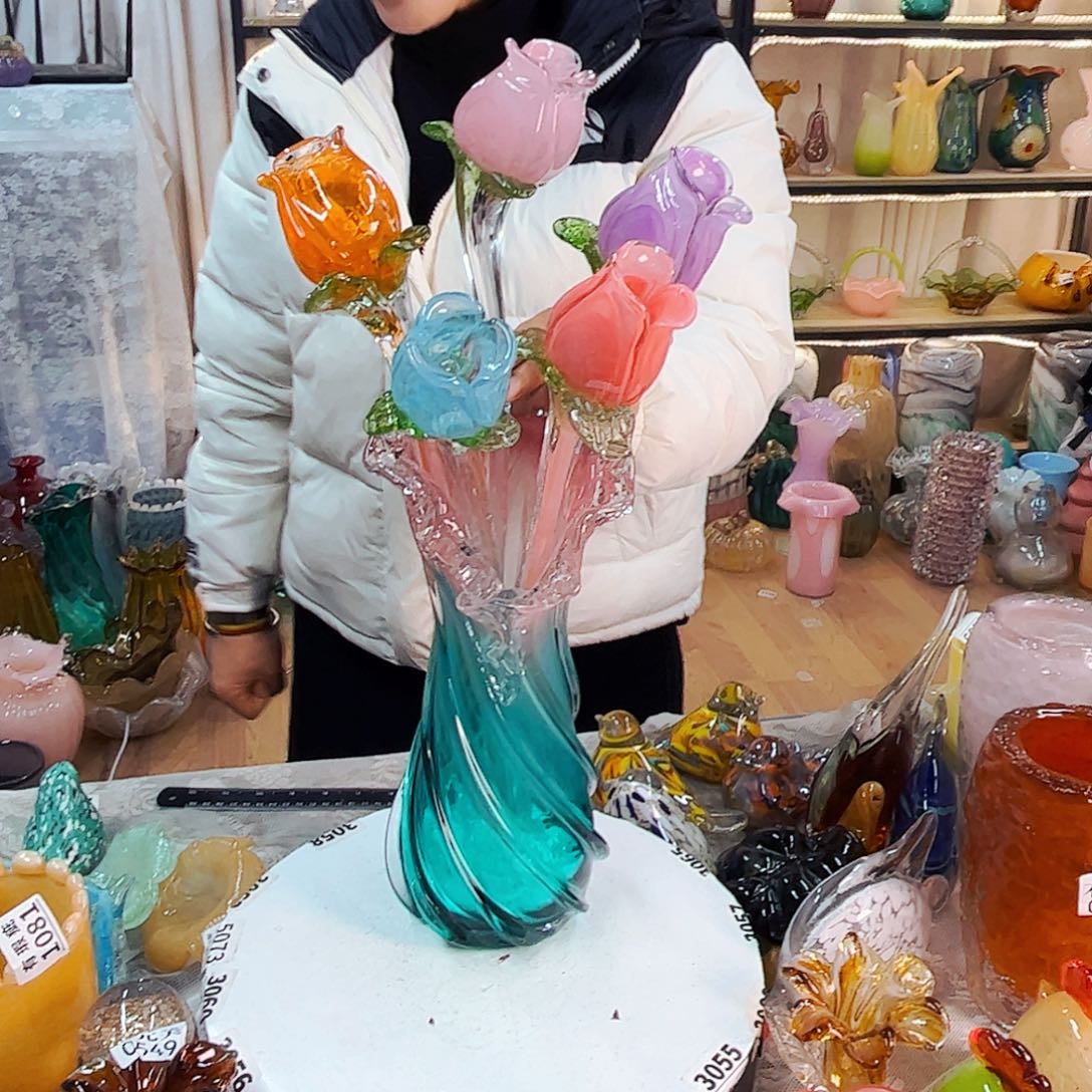 5花1瓶家悦美居琉璃摆件