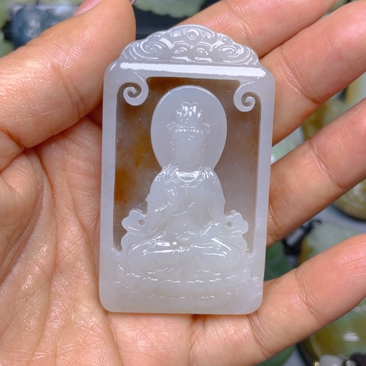 和田玉挂件未镶嵌老*