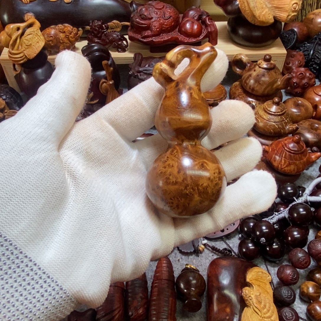 根***艺檀香紫檀（小叶紫檀）无事牌嘛梨疙瘩葫芦