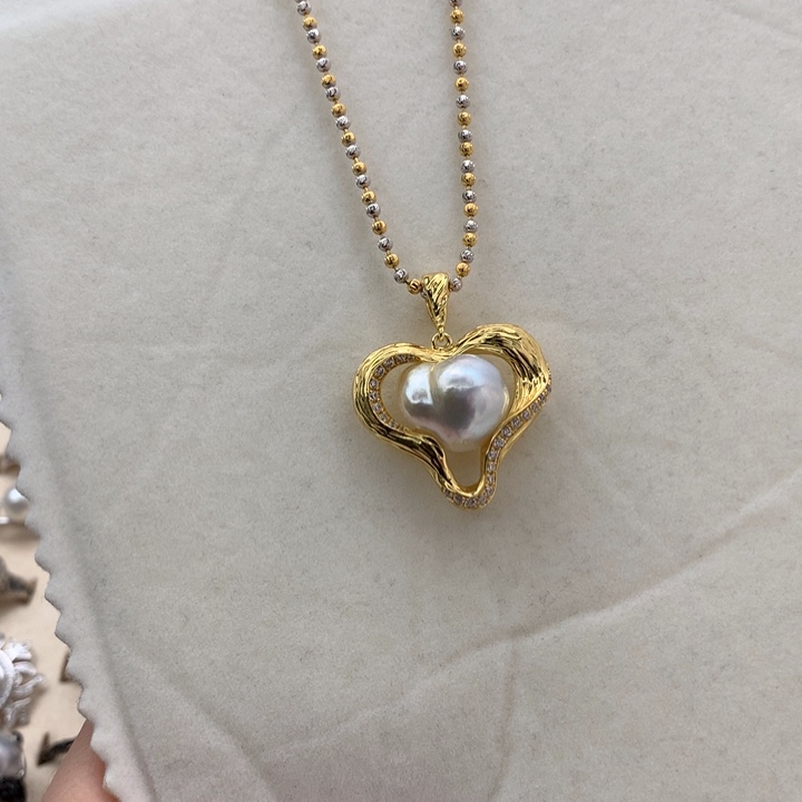 银S925镶嵌吊坠(赠链)海水珍珠