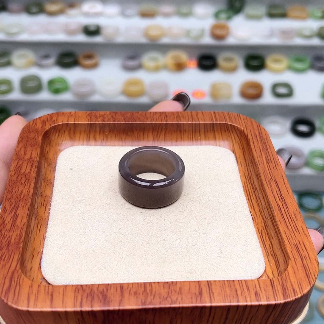 和田玉戒指未镶嵌内径17.5 15号➕