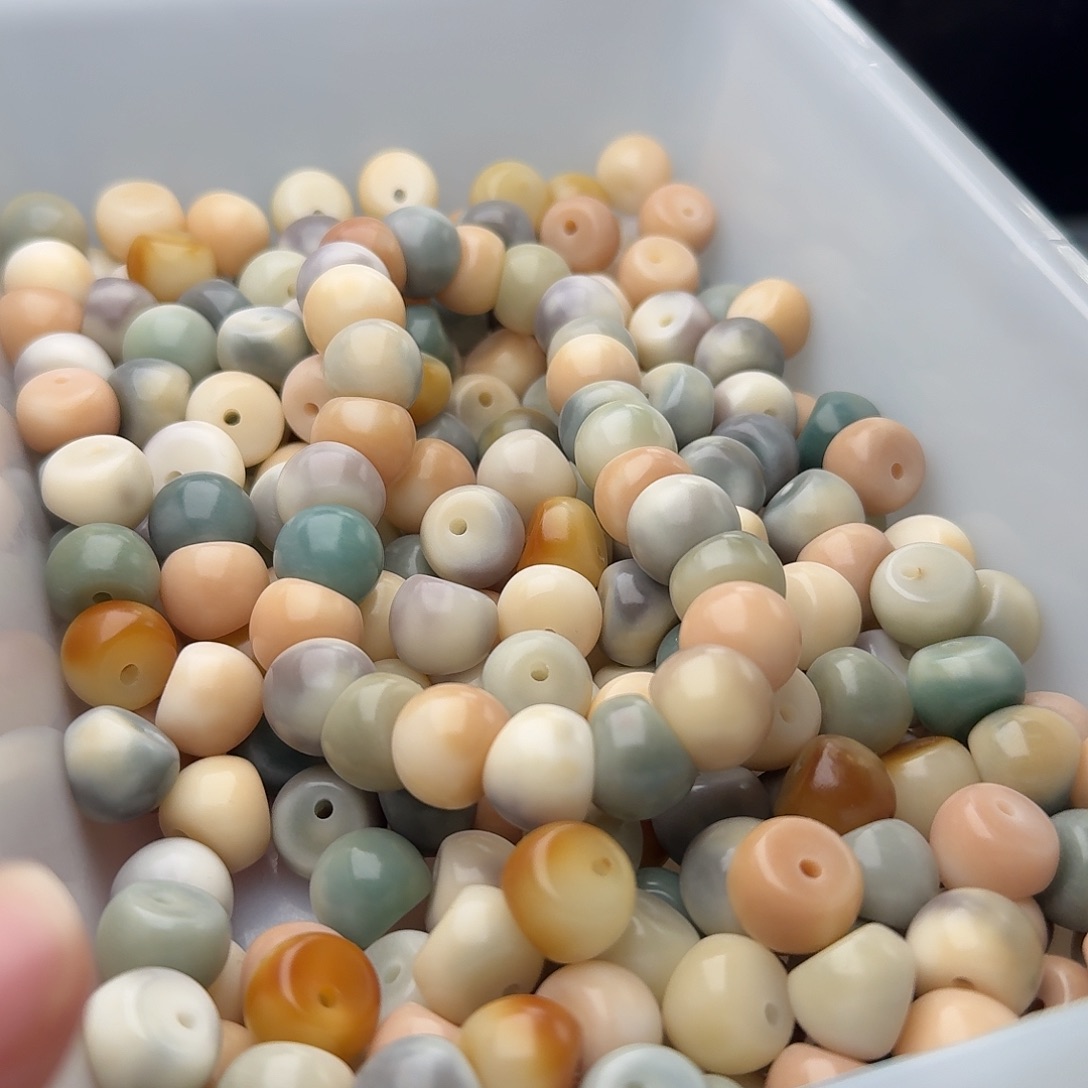 吊坠菩提根/象牙果50 颗青花瓷蒜瓣 13  厚切