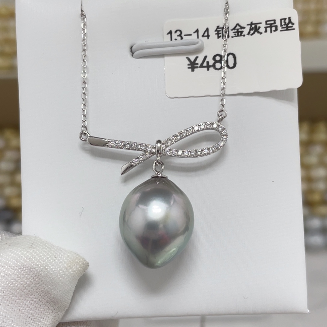 定制海水珍珠银S925镶嵌套链