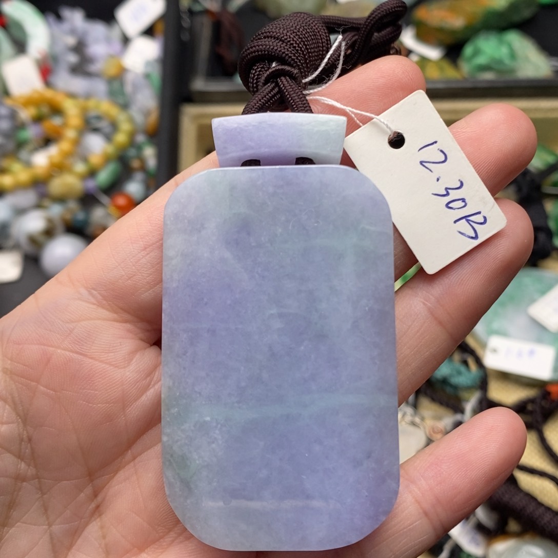 翡翠项链未镶嵌无事牌35号