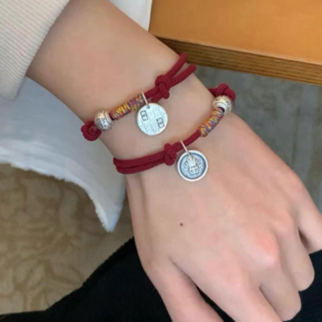 足银手链 新款-山西福气满满扎基拉姆红绳手链不掉色可调节