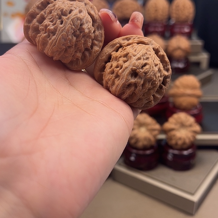 文玩核桃把件42 白狮子m-026