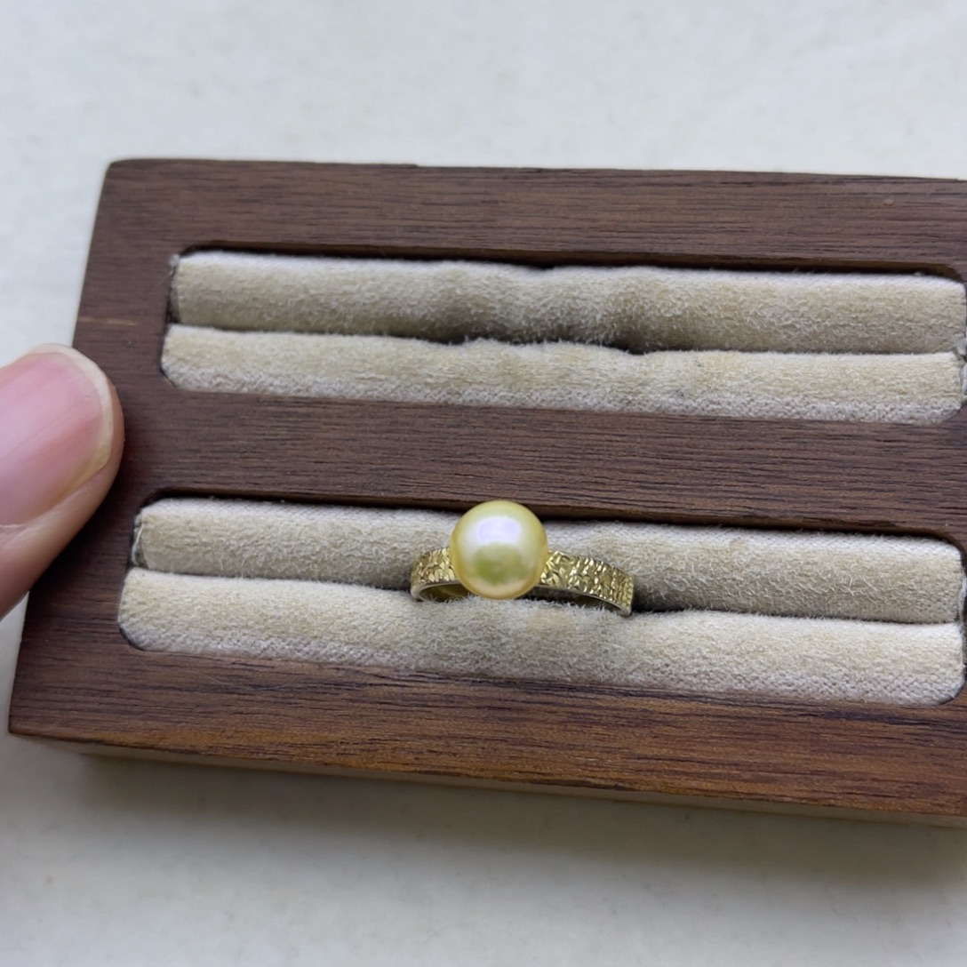 海水珍珠银S925镶嵌戒指