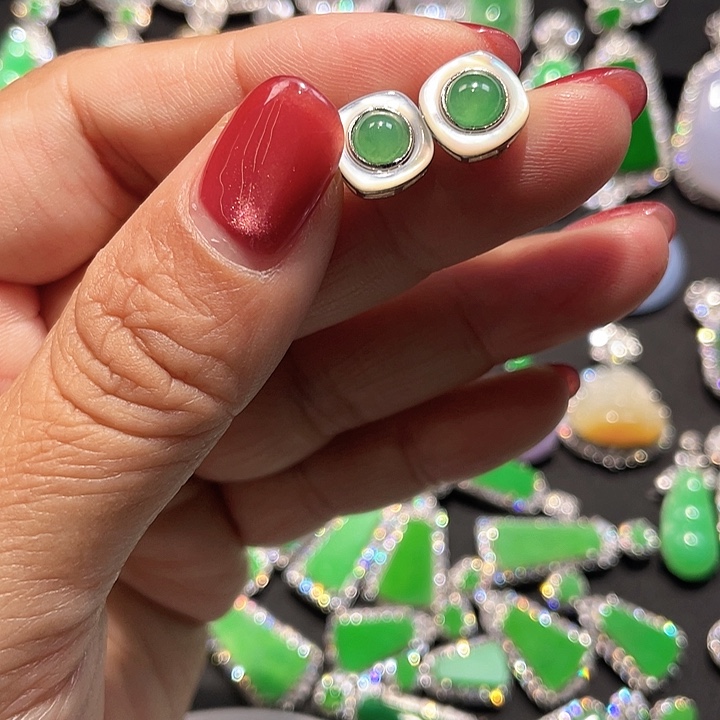 翡翠银S925镶嵌颈饰