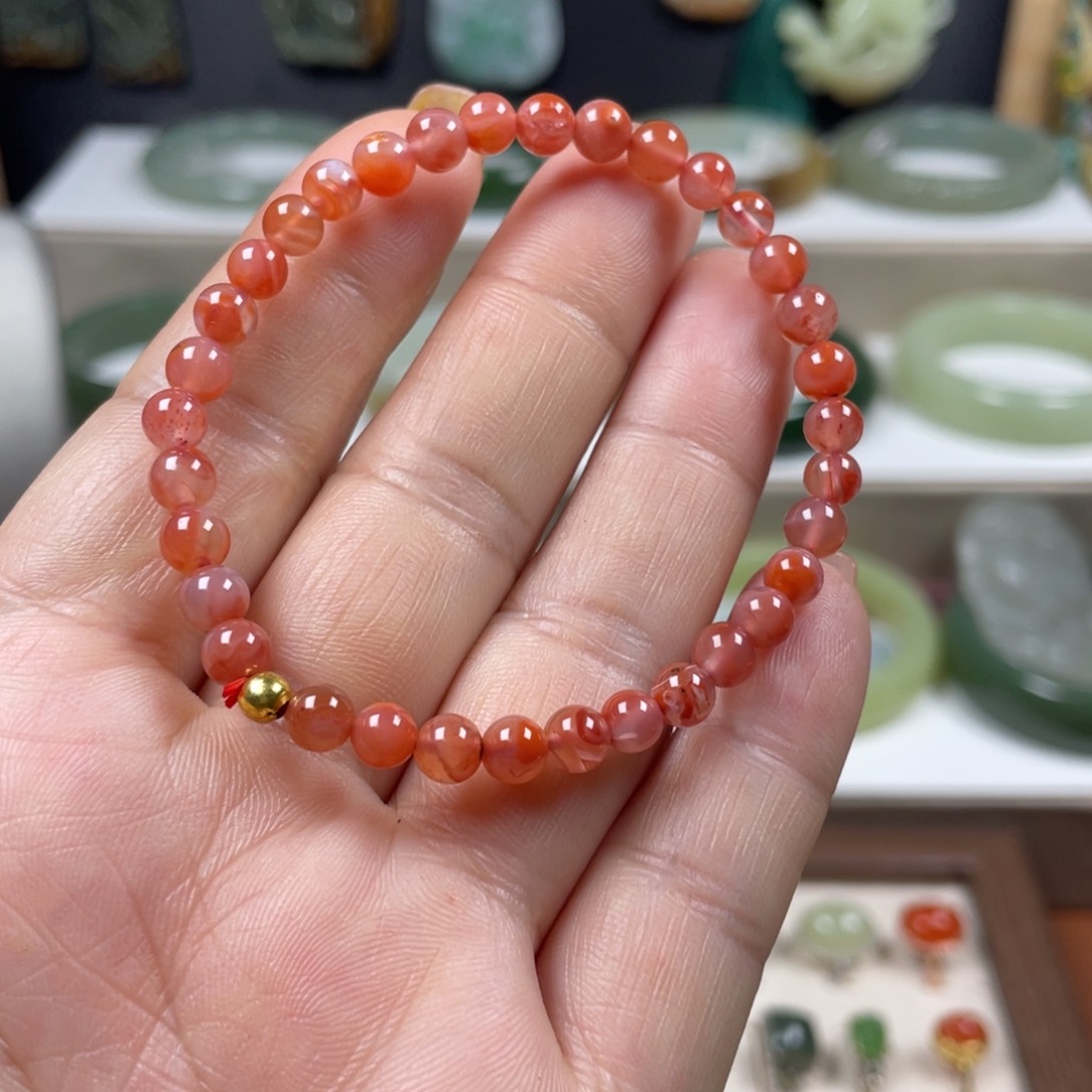 南红玛瑙手链未镶嵌