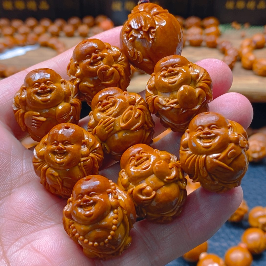 手串/手链橄榄核许静健2.3钻石面八宝弥勒