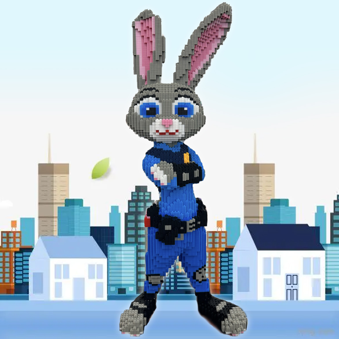 45CM朱迪兔高难度拼装积木落地立体拼插儿童益智思维玩具