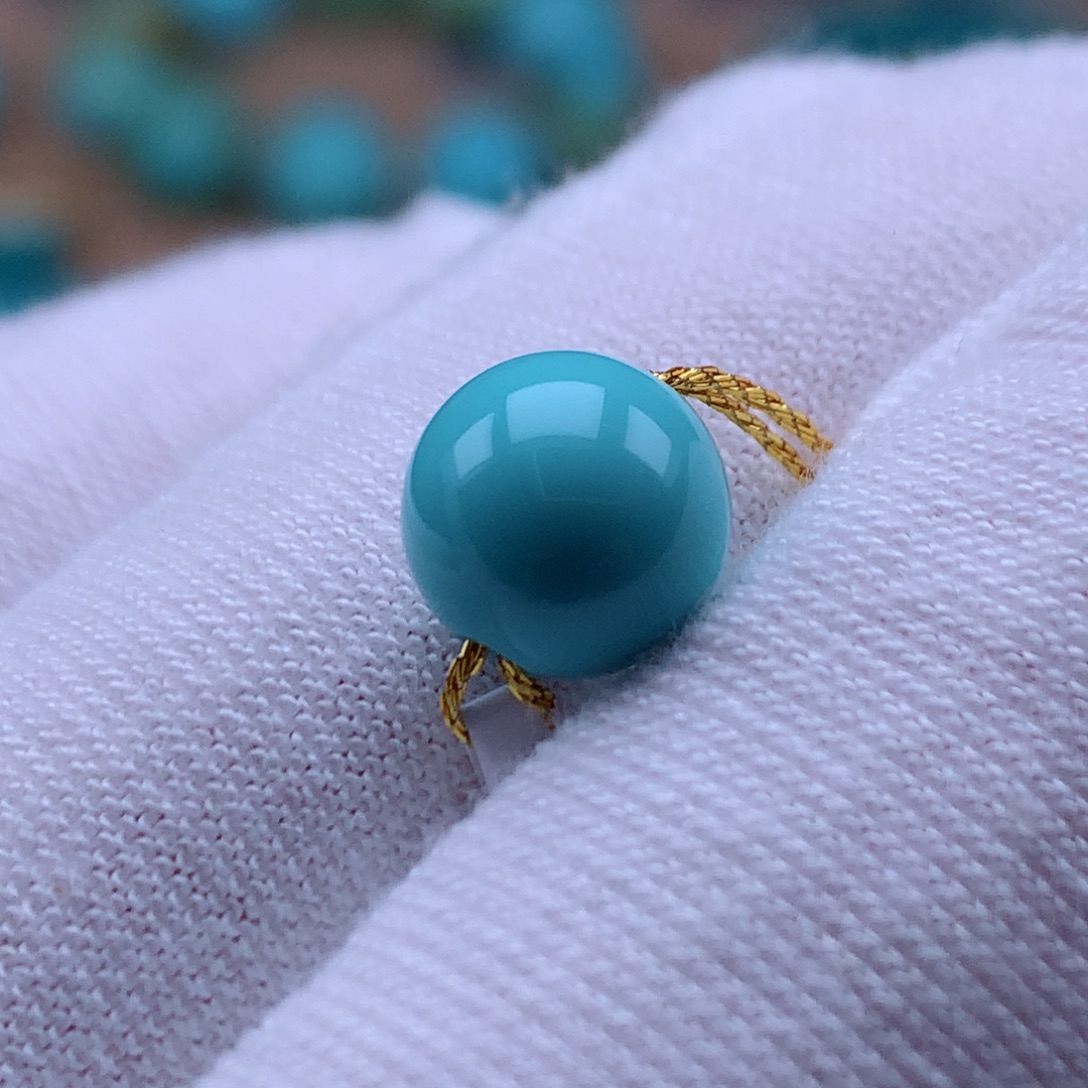 绿松石未镶嵌珠宝奇石直径8.5mm