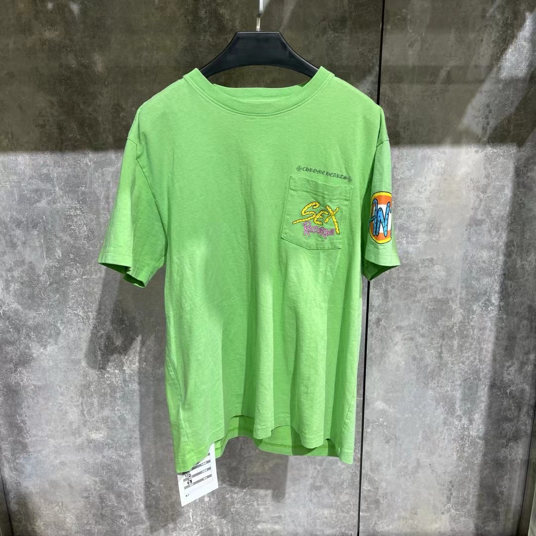 99新 Chrome Hearts/克罗心 克罗心mattboy绿涂鸦短袖/l码/99新