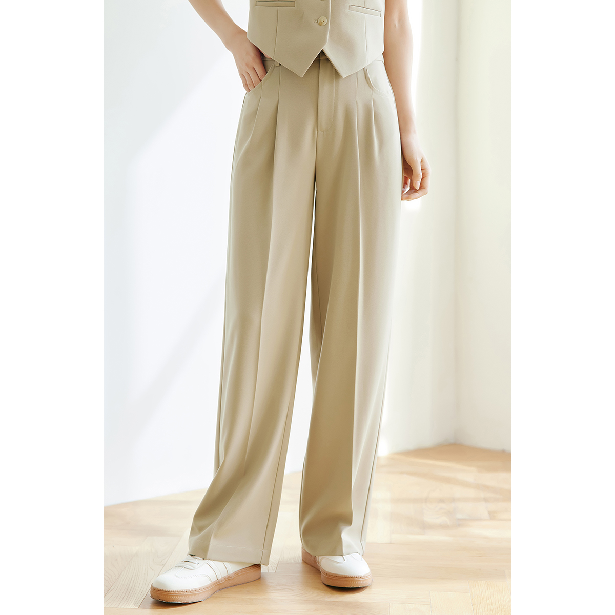 【小玉专属】朗文斯汀尤莱特直筒休闲裤DTYK4101C21016B