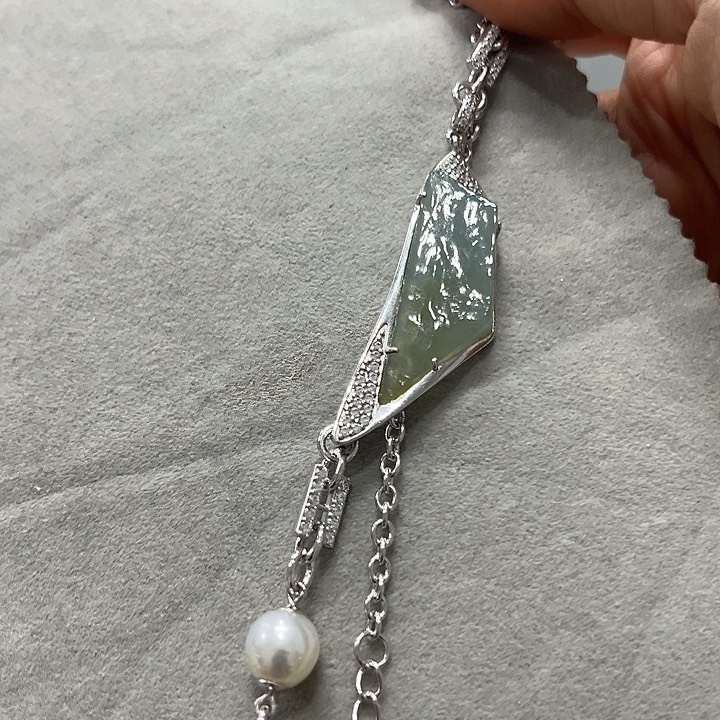 颈饰银S925镶嵌海水珍珠