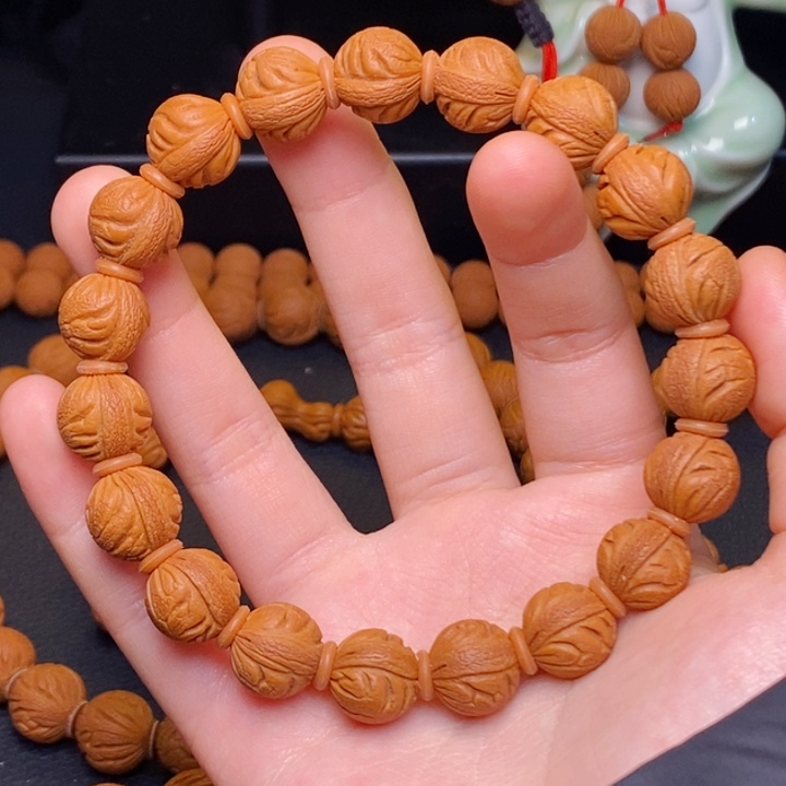 手串桃核千*道龙鳞仿古 12mm左右 成品手串