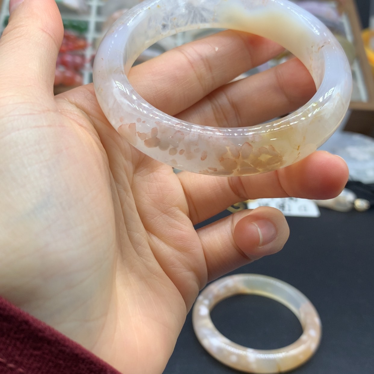 【闪购商品】玛瑙/玉髓手镯未镶嵌糯*米