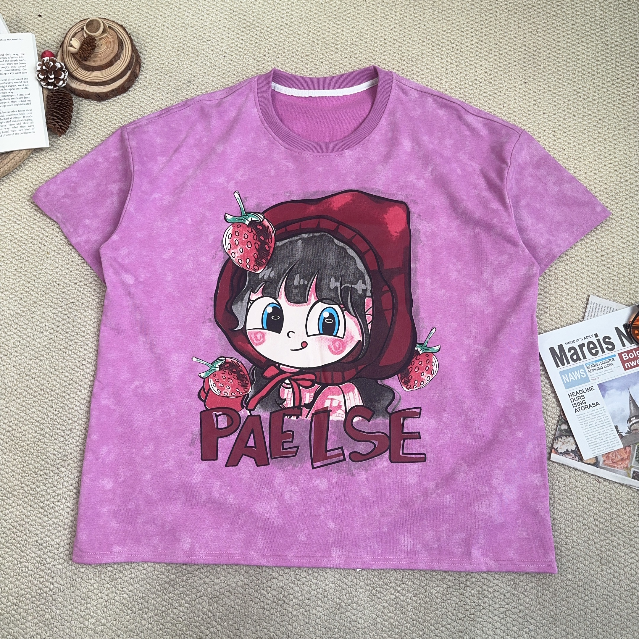 2025春季新款宽松百搭卡通印花时尚短袖T恤9417