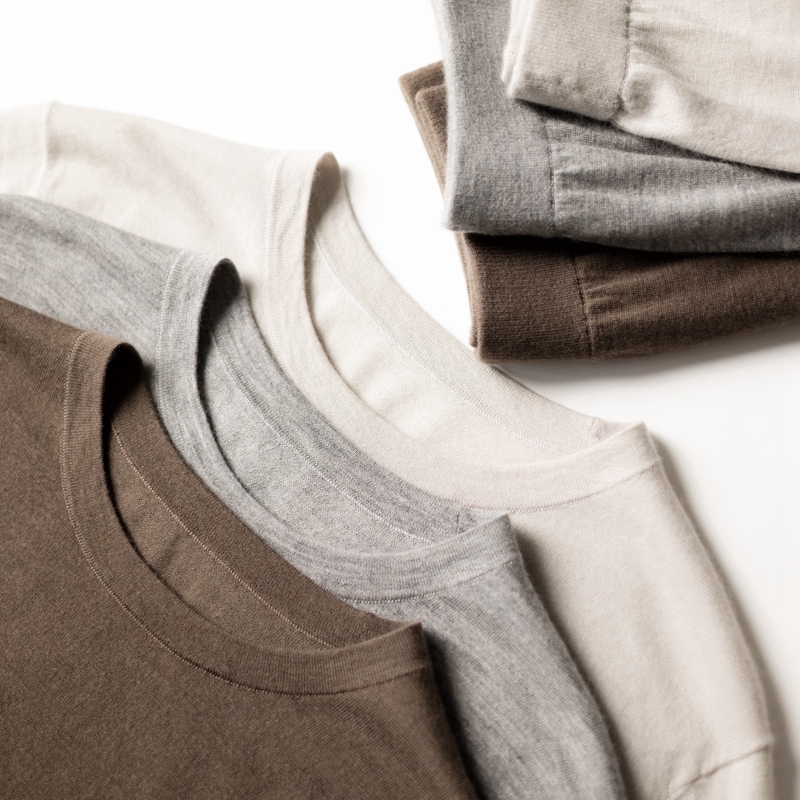 68支3股精纺羊绒内衣套装100纯山羊绒衫男圆领贴身毛衣羊绒裤薄款