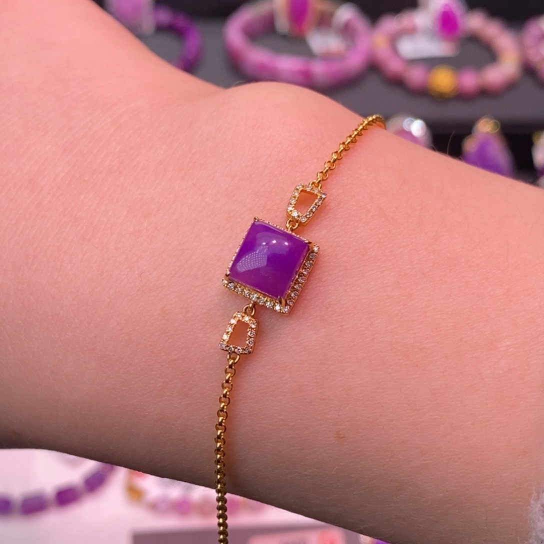 苏纪石（舒俱来）18K金镶嵌手链