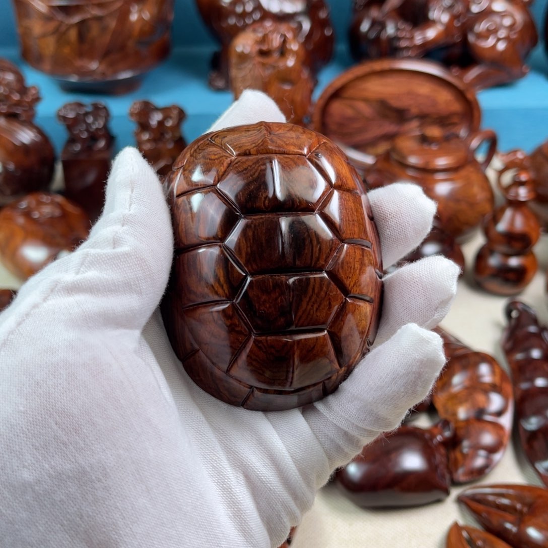 黄花梨/降香黄檀把件道*道龟壳