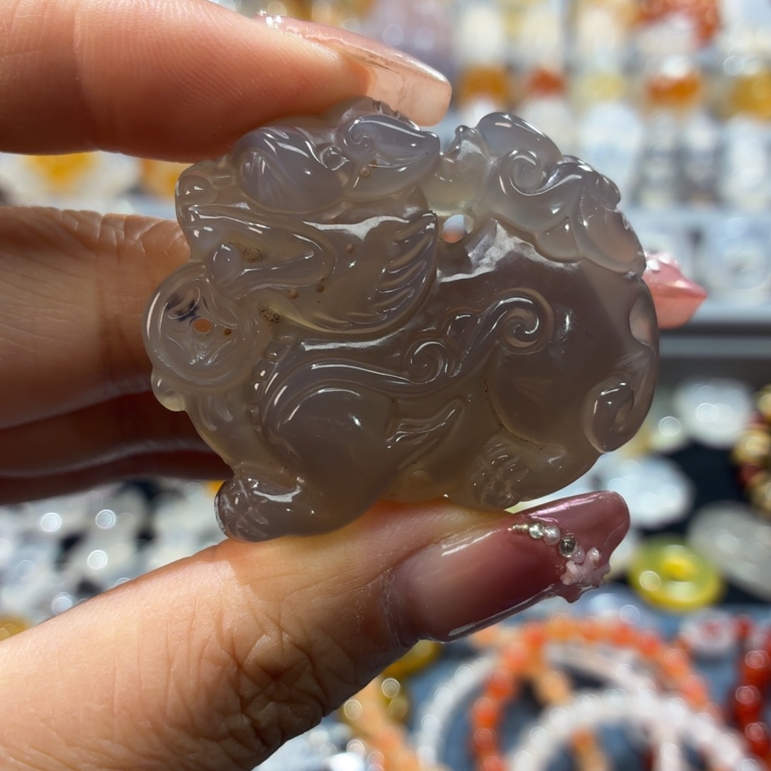玛瑙/玉髓未镶嵌吊坠(不含链)