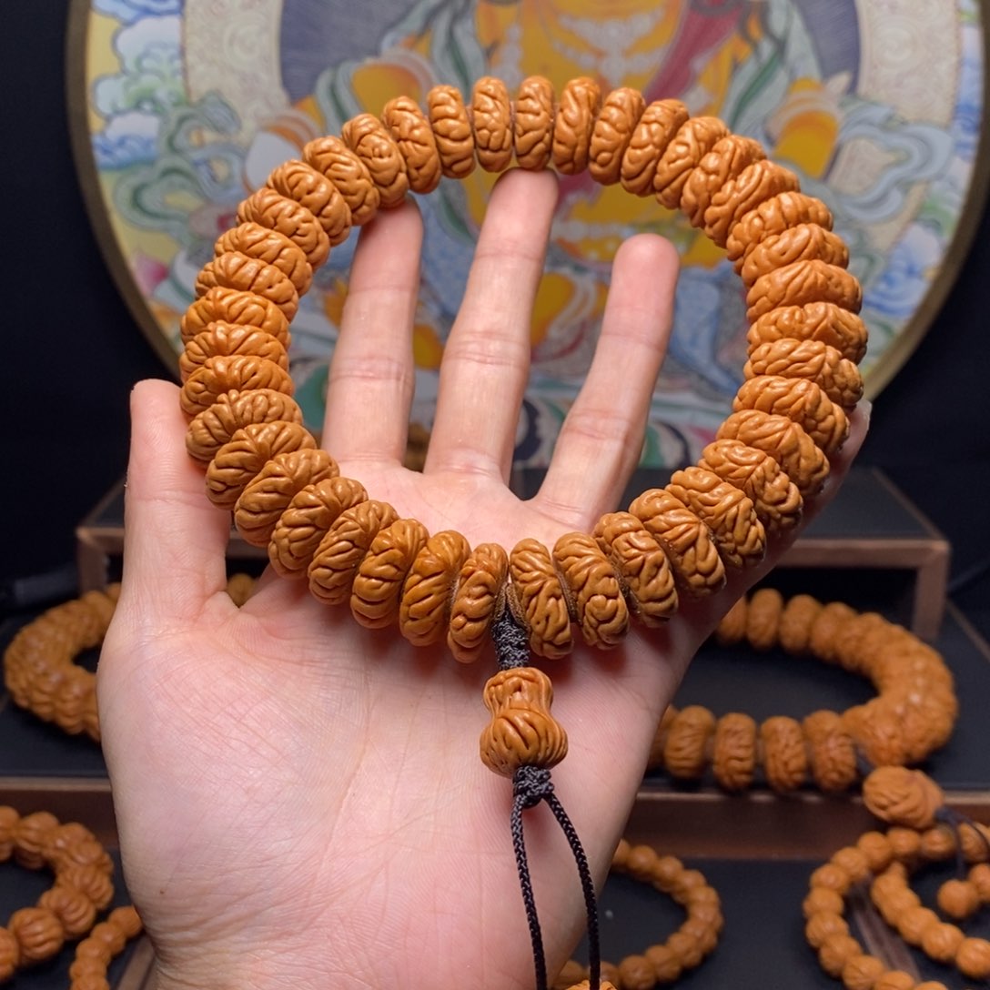 手串桃核雅**年龙纹桃核祥云