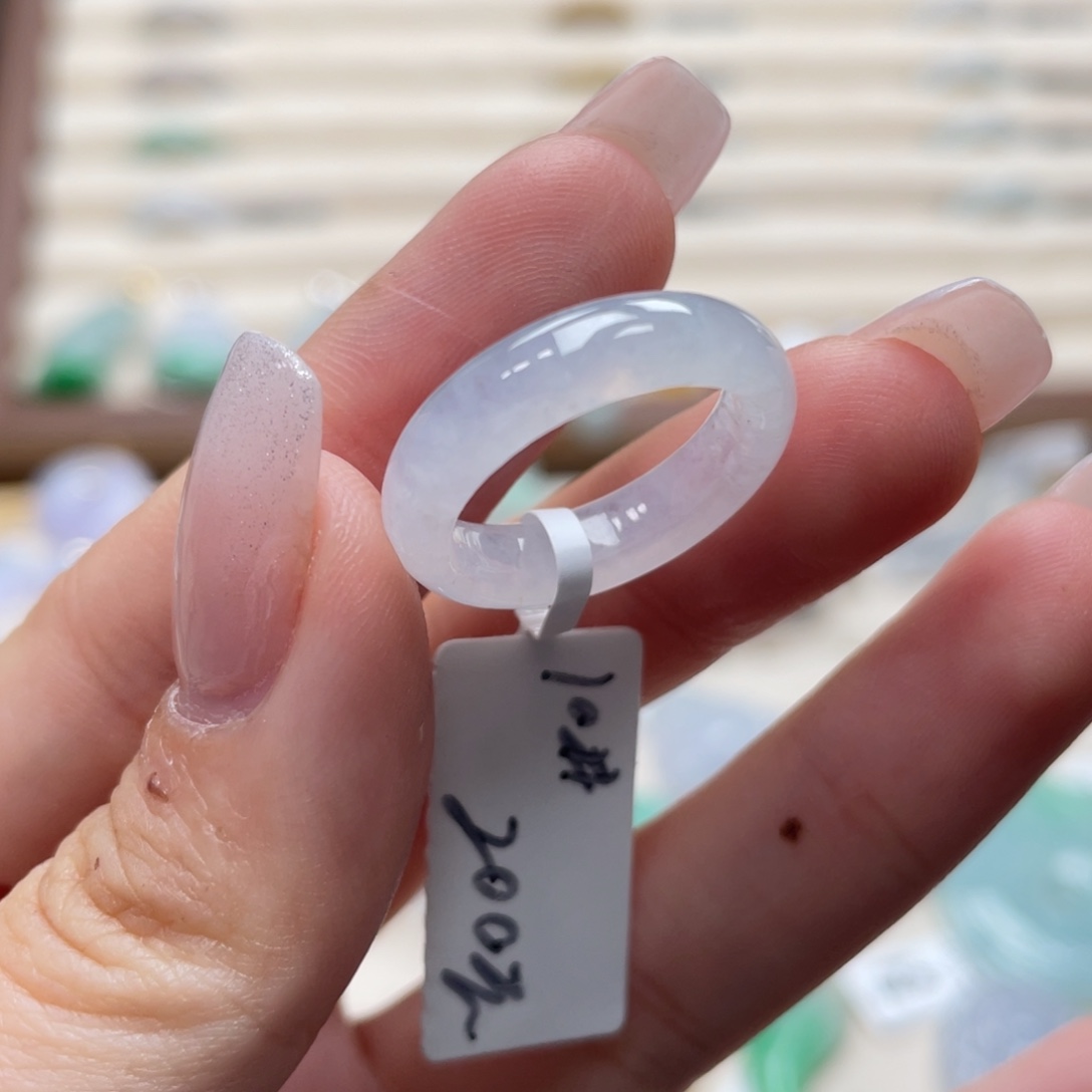 翡翠未镶嵌戒圈a02港圈10白月光