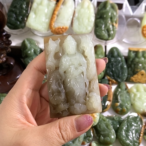 岫岩河磨玉（透闪石质玉）吊坠未镶嵌