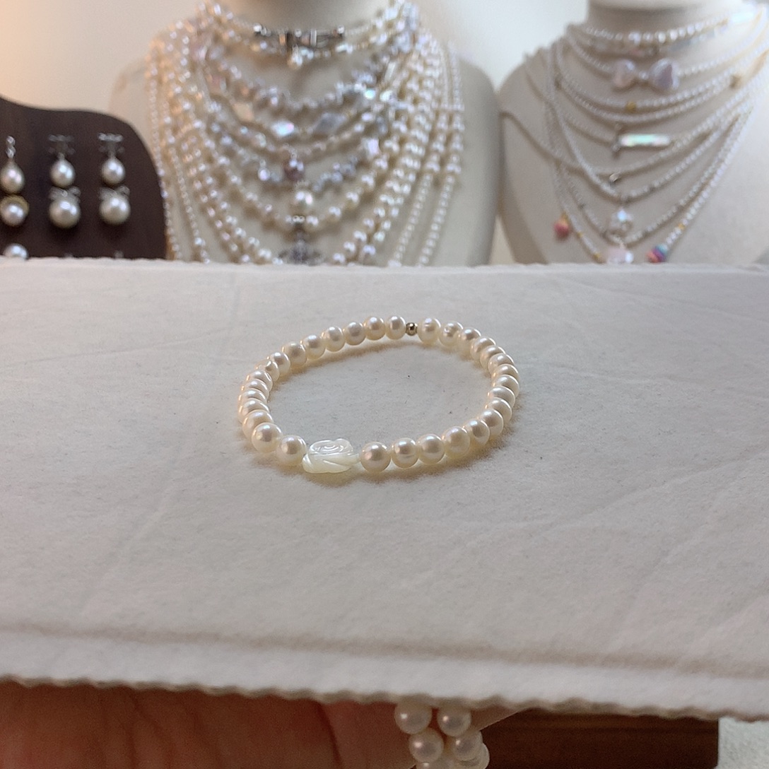 手绳淡水珍珠银S925镶嵌