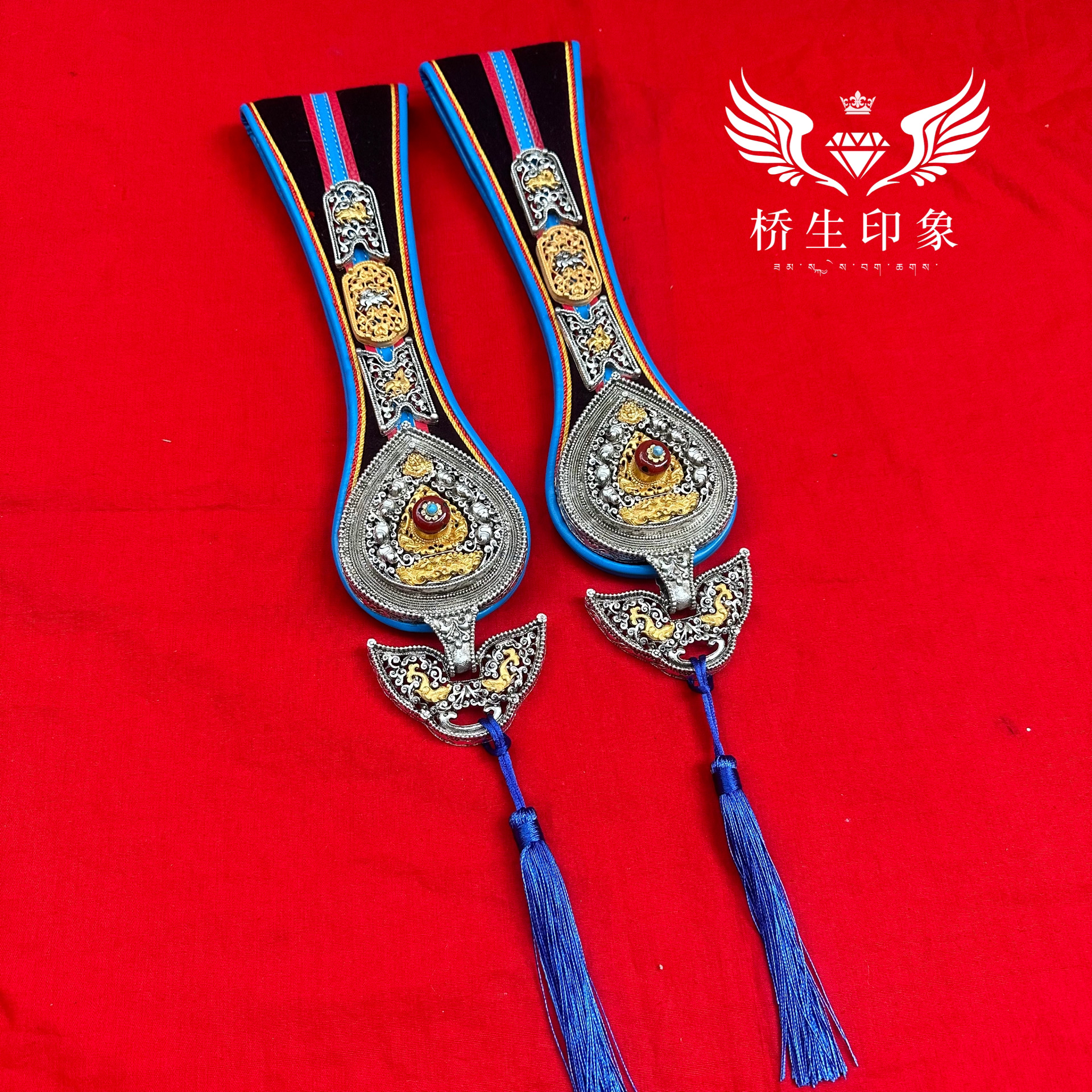 【桥生印象】西藏合金裸茹罗荣腰间配饰舞蹈表演节目饰品挂件