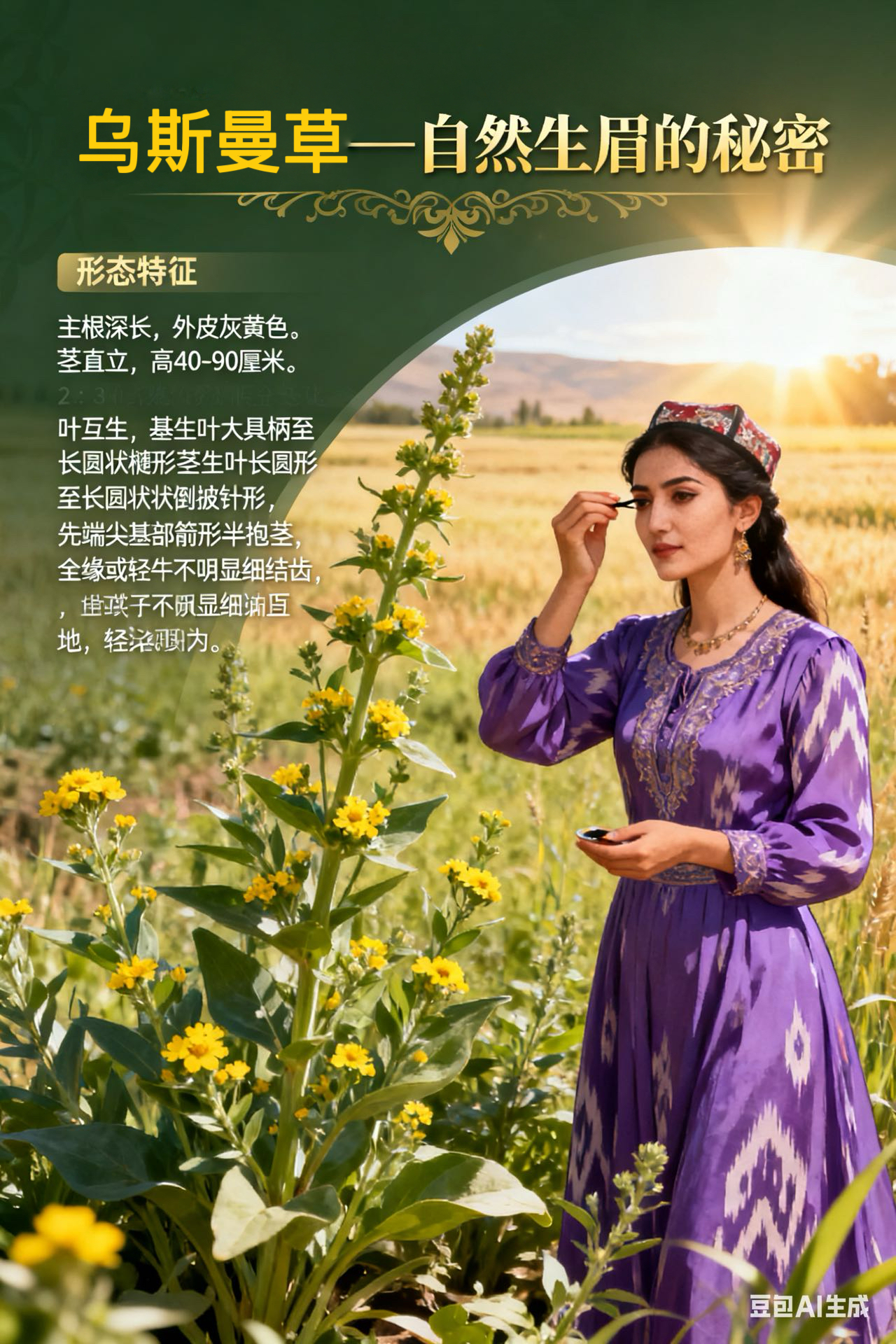 新疆乌斯曼草植物天然之眉