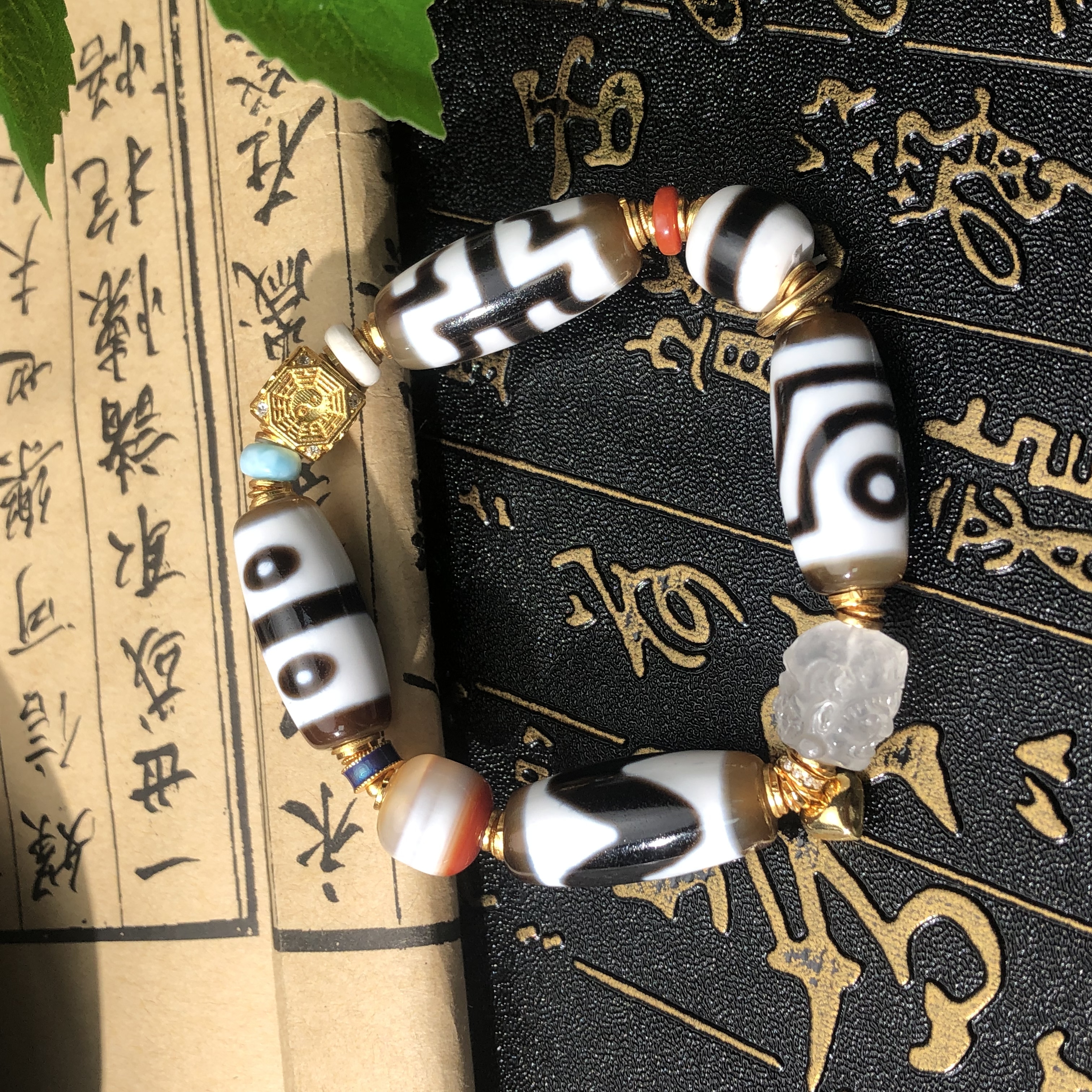 扶摇臻选|雪域白一线药师双面阿呆手串2736