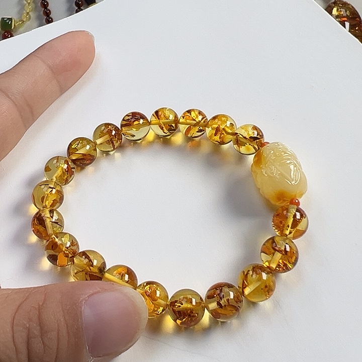 琥珀（花珀）未镶嵌项圈