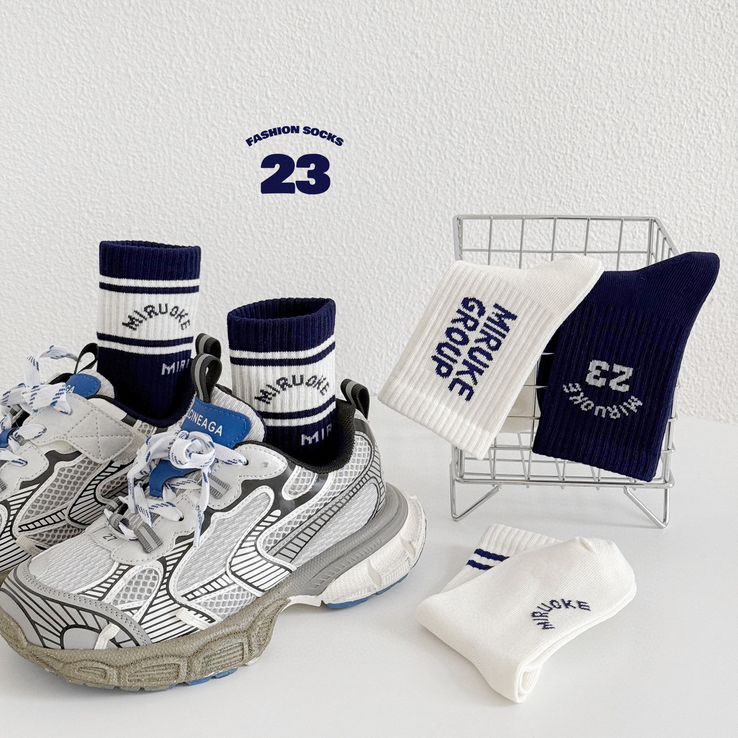 高端系列6双秋冬袜子不加绒米若克品牌花色随机